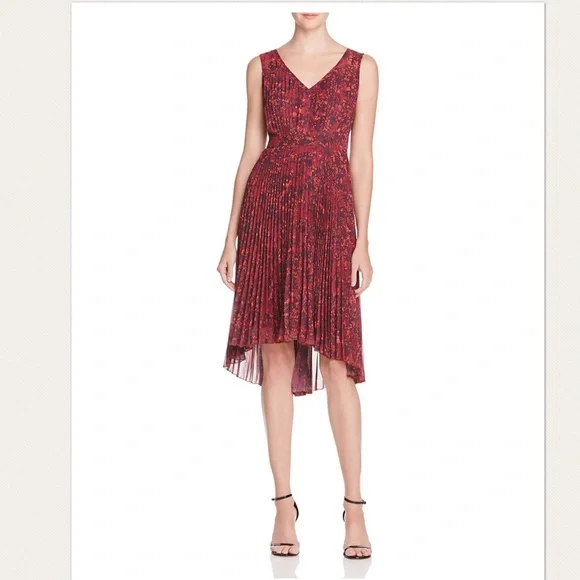 tracy reese red pleated dress Tracy Reese